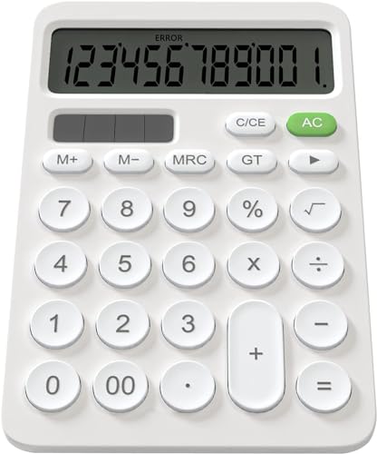 GUYUCOM Calculatrice Bureau à 12 Chiffres avec écran LCD, Bo