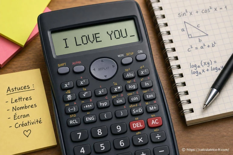 Écrire 'i love you' sur une calculatrice : astuces simples à connaître