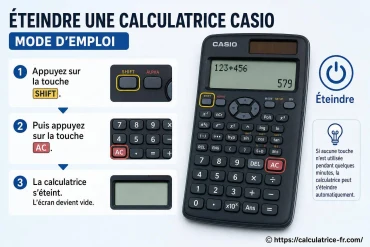 Éteindre une calculatrice Casio : mode d’emploi simple ?