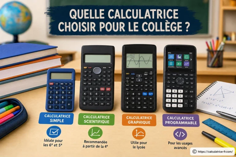 Quelle calculatrice choisir pour le collège ?