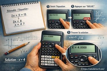 Résoudre une équation avec sa calculatrice : guide pas à pas