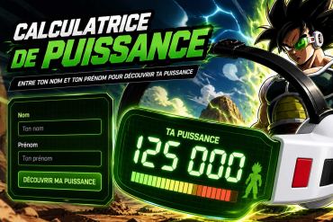 Calculatrice de puissance dans Dragon Ball