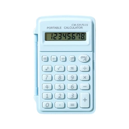 Calculatrice de Poche - Calculatrice avec Couvercle, Portable pour,Examens Scolaires Salle de Classe Comptables Professionnels Bureautique Voyage