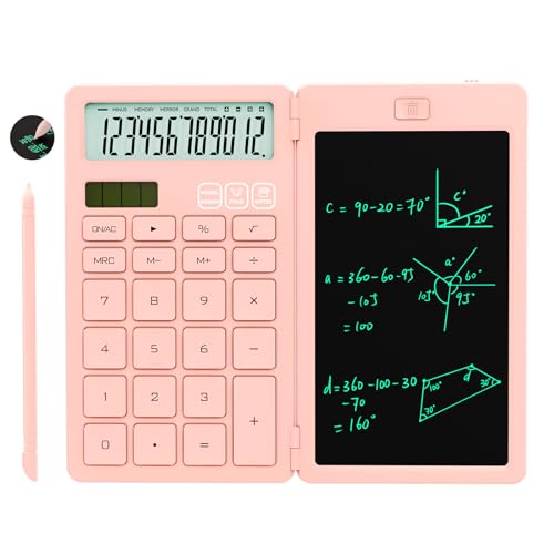 NEWYES Calculatrice De Poche Rose 2 en 1 avec Grandes Touche