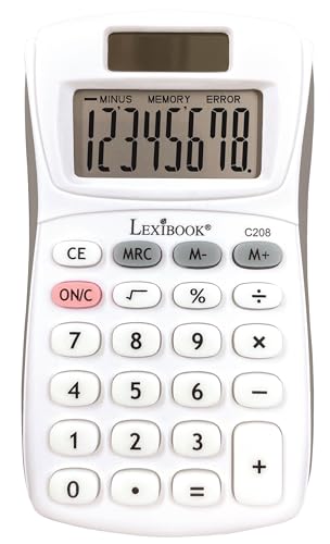 Lexibook - Calculatrice de Poche 8 Chiffres - Fonction Basiq