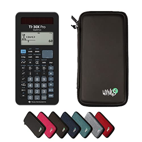 TI-30X Pro MathPrint avec Housse de Protection WYNGS Incluse