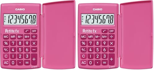 Casio Petite FX Calculatrice Scolaire 8 Chiffres Rose LC-401