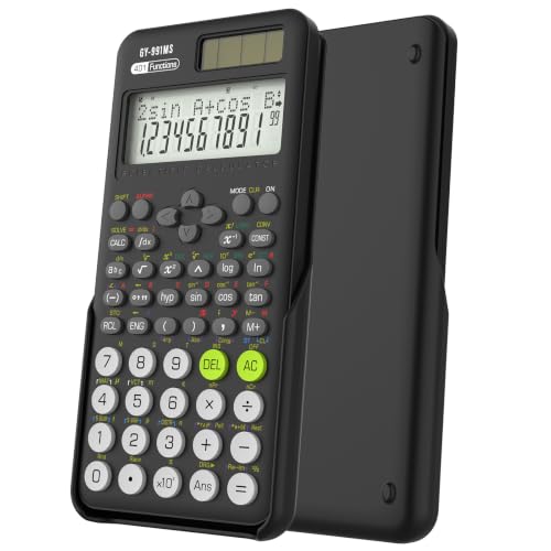 NEWYES Calculatrice Scientifique avec Couvercle Protection 9