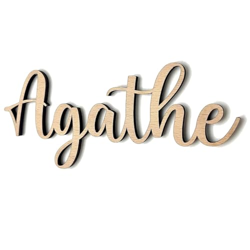 Prénom en bois personnalisé, décoration murale pour chambre 