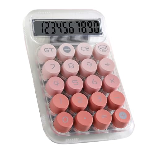 Tomantery Calculatrice de Bureau Transparente, Grand Bouton,