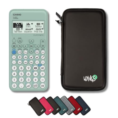 Casio fx-92+ Collège avec Housse de Protection WYNGS Incluse