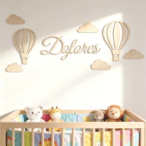ARTREE Prénom en bois personnalisé, décoration murale et pan
