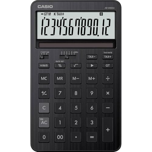 CASIO JW-200DQ Calculatrice de Bureau de Taille Moyenne, ave