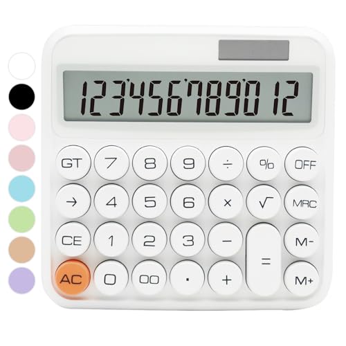 Calculatrice 12 chiffres écran XXL blanc