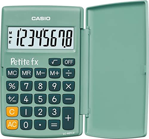 Casio LC-401LV-GN-BOITE Calculatrice Scolaire Primaire Verte
