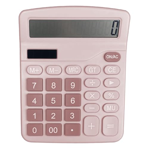 Gvolatee Calculatrice Solaire Grand Écran LCD à 12 Chiffres,