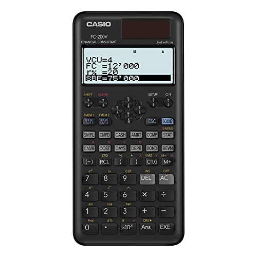 Casio FC-200V-2nd Edition Calculatrice financière, affichage
