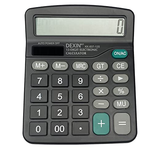 Gvolatee Calculette de Bureau Solaire Grand Boutons Écran LC