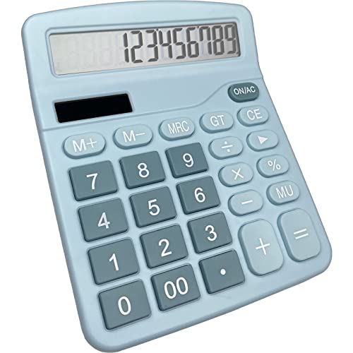 Gvolatee Calculatrice Solaire de Bureau - Grand Écran LCD 12