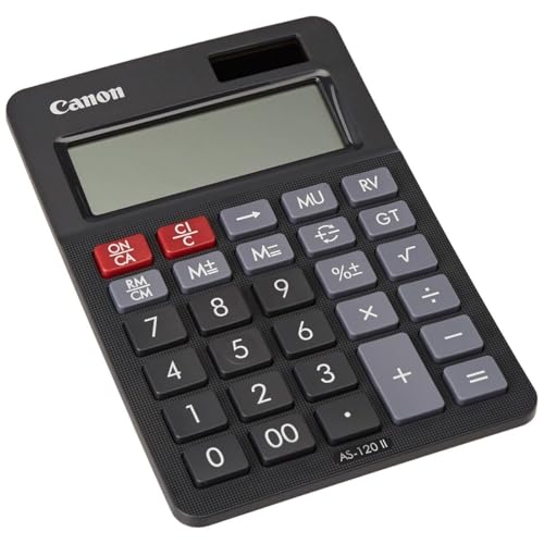 Canon Calculatrice de Bureau 12 Chiffres AS-120 II