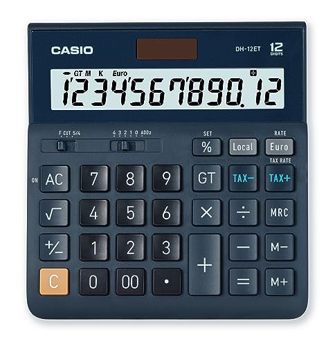 CASIO DH-12ET Tischrechner, großes Display, 12-stellig, Steu