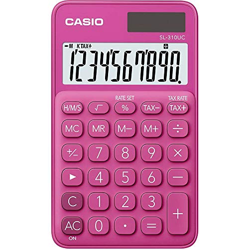 Casio SL 310UC RD Calculatrice de poche, 0.8 x 7 x 11.8 cm, 