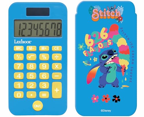 Lexibook, Stitch Calculatrice de Poche Bleue, C45D