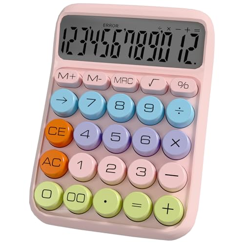 Calculatrice Rose Grandes Touches 12 Chiffres