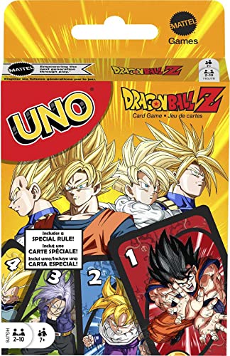 Mattel Games Jeu de Cartes de Nuit familiale UNO Dragon Ball