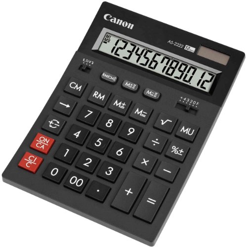 Canon As-2200 Calculatrice Hb EMEA 12 Chiffres - Noir