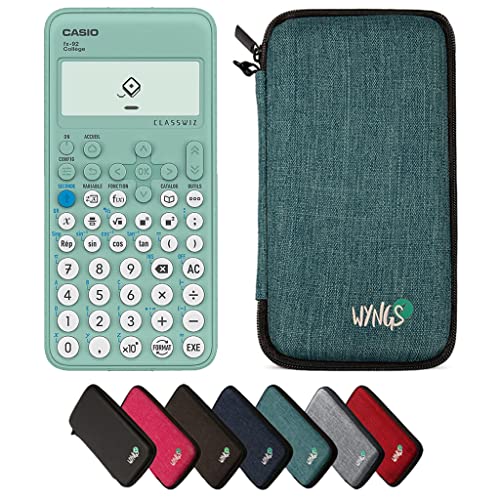 Casio fx-92 Collège avec Housse de Protection WYNGS Incluse 