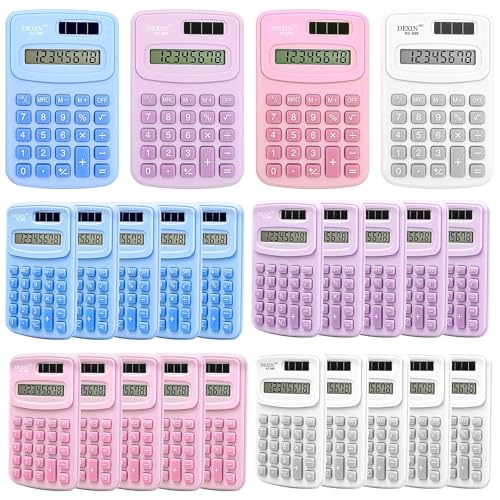 Lot 24 Mini Calculatrices Bureau Portables