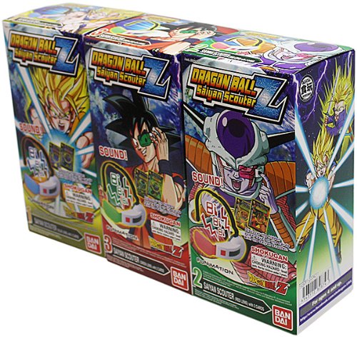 Dragon Ball Z Saiyan Scouter Lot de 3 verres (Vert, Rouge et