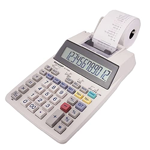 Sharp Calculatrice de Bureau dimpression EL-1750V (Grand écr