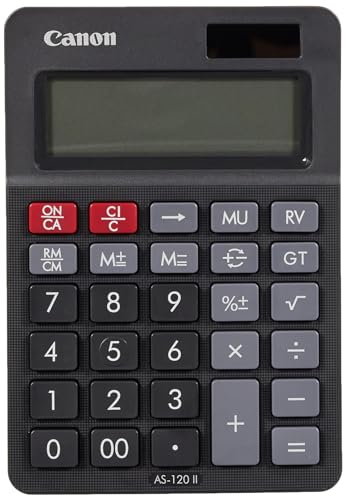 Canon Calculatrice de Bureau 12 Chiffres AS-120 II