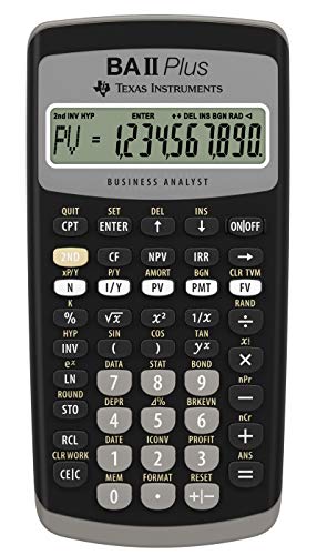 Texas Instruments BA II Plus Calculatrice de Poche, financiè
