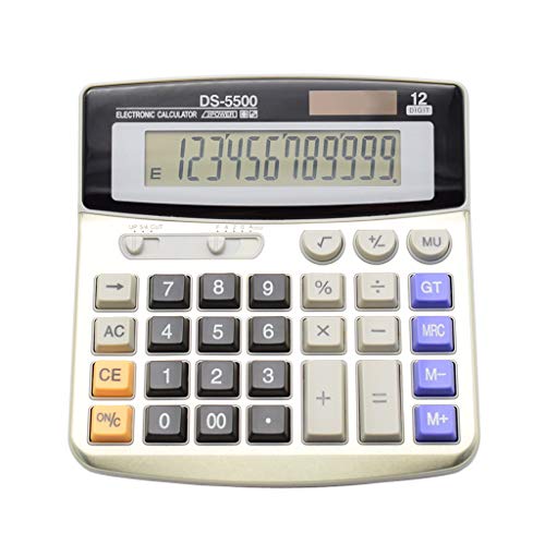BAIYOU calculatrice, calculatrice de bureau 12 chiffres Gran
