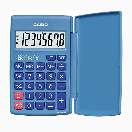 Casio LC-401LV-BU-BOITE Calculatrice scolaire primaire Bleu