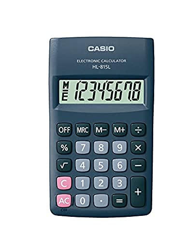 Casio HL-815L Calculatrice de Poche, Affichage 8 Chiffres av