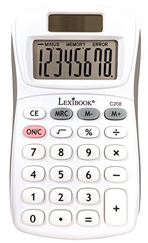 Lexibook - Calculatrice de Poche 8 Chiffres - Fonctions Basi