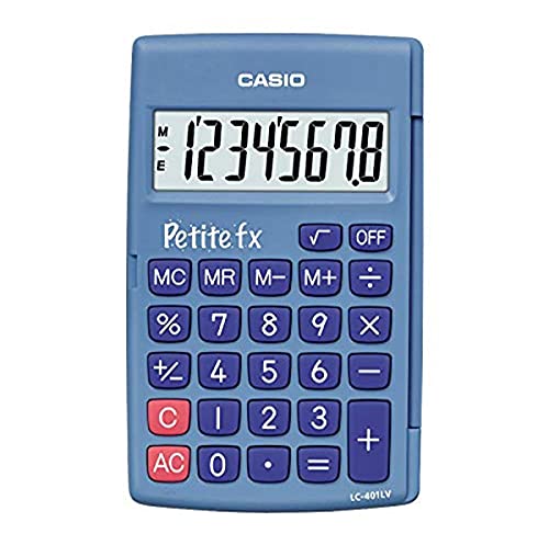Casio LC-401LV-BU-BOITE Calculatrice scolaire primaire Bleu