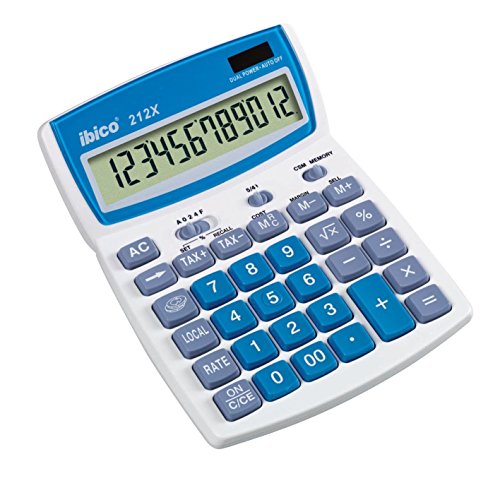 Ibico, Calculatrice de bureau 212X, compacte pour le bureau,