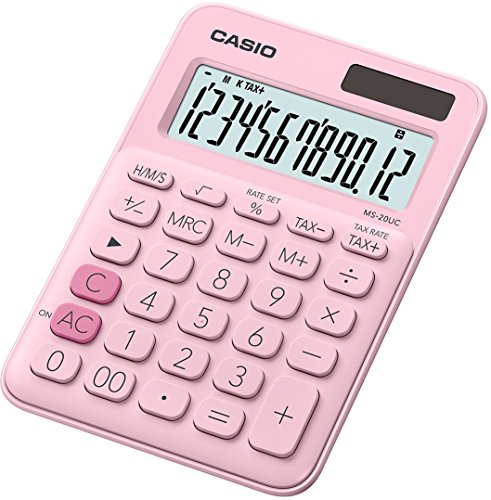 Casio MS 20UC PK Calculatrice de bureau Rose