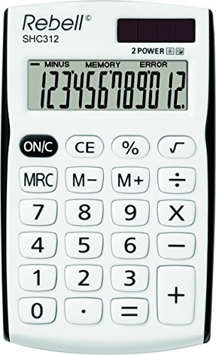 REBELL re de shc312 Petit Calculatrice, écran 12 chiffres, b