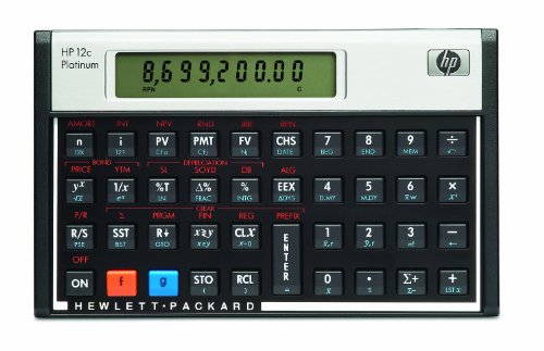 HP 12c Platinium Calculatrice Financière Noir